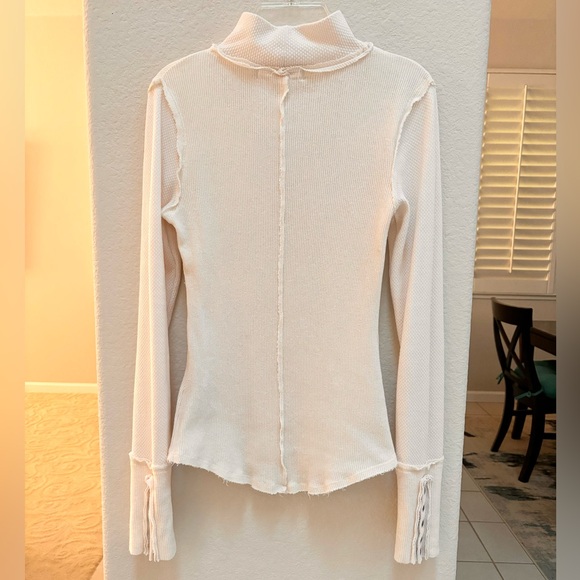 Free People We The Free JoJo Long Sleeve Top Ivory Color XS - Picture 4 of 12